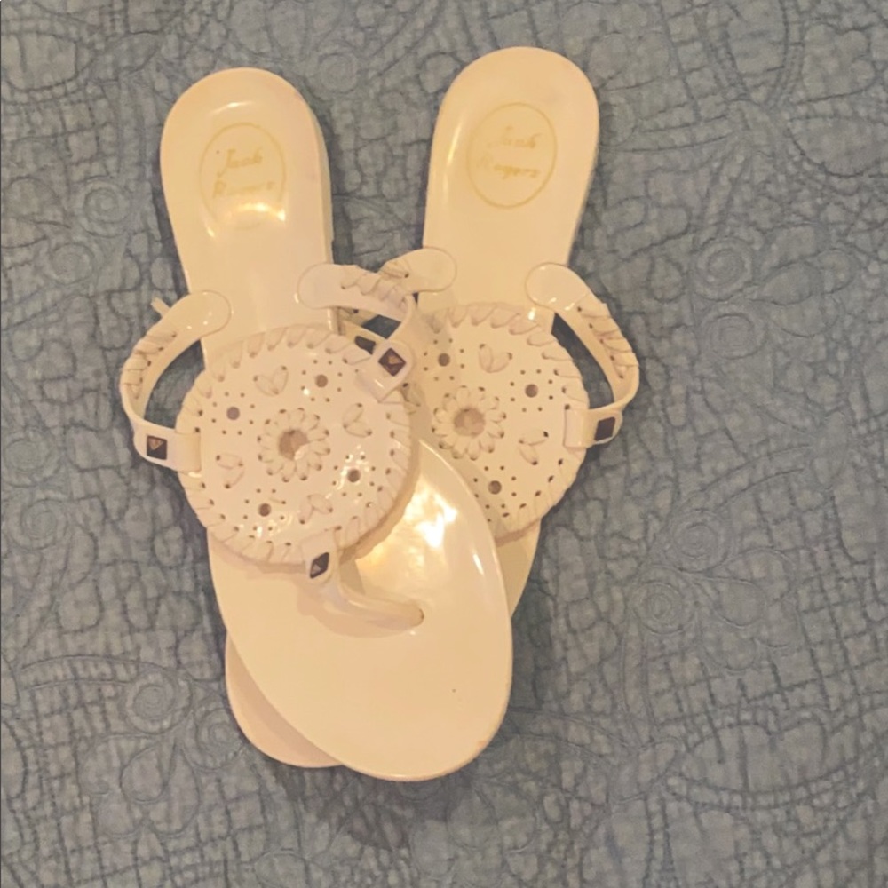 White jack rogers plastic sandals